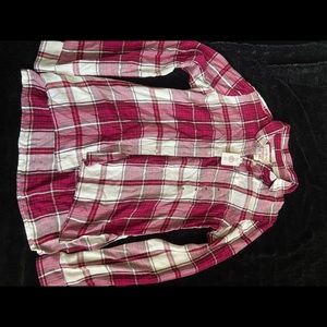 SO pink and white flannel